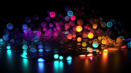 Colorful lights background. Generative Aiの素材