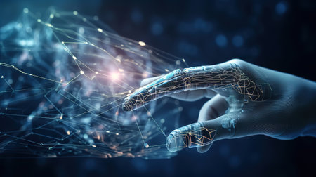 Science and artificial intelligence technology. Generative Aiの素材