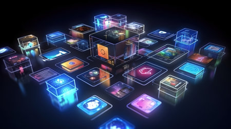 Live stream concept and fresh news. Generative Aiの素材