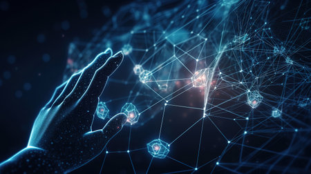 Science and artificial intelligence technology. Generative Aiの素材