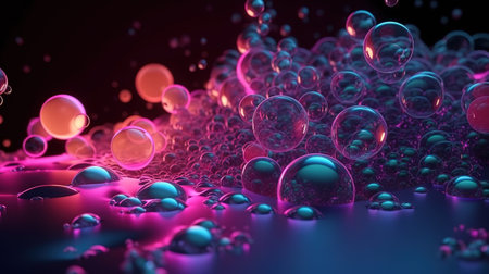 wallpaper with glass balls, purity concept, Bright colorの素材