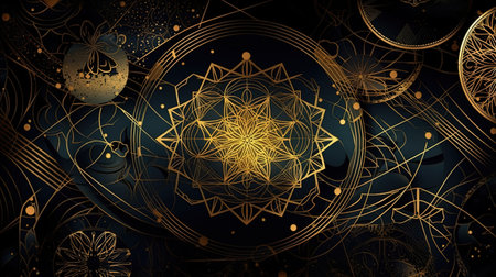 Fractal abstract background, psychedelic effect. Generative Aiの素材