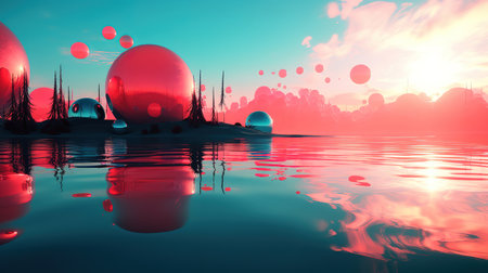 plain gradient sky. Minimal aesthetic wallpaper, Bright color. Generative Aiの素材