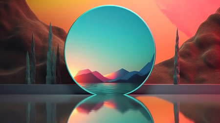 Fantastic scenery wallpaper. Generative Aiの素材