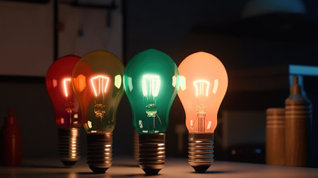 Light bulb idea. Generative Aiの素材