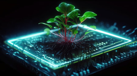 Scientific research in the field of biology and chemistry of nature. Generative Aiの素材