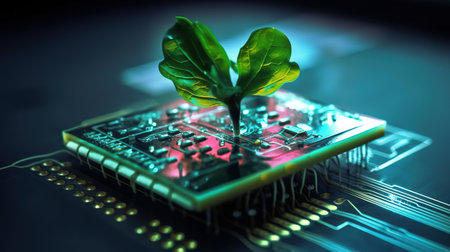 Agricultural technologies for growing plants. Generative Aiの素材