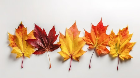 Autumn leaves isolate background. Generative Aiの素材