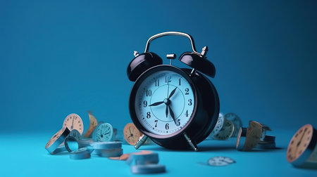 Time and money concept. Generative Aiの素材