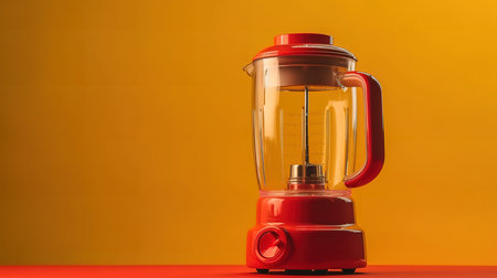 Red blender on a yellow background. Generative Aiの素材