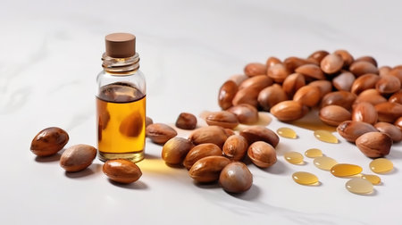 Macadamia oil for relaxing treatment. Generative Aiの素材