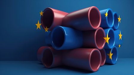 Oil sanctions and energy embargo to Russia concept. Generative Aiの素材