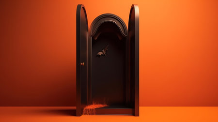 Realistic neon light podium background. Generative aiの素材