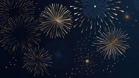 New year background of fireworks. Generative aiの素材