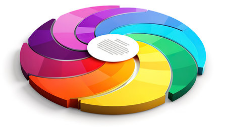 Presentation of a cycle business process diagram with six circles. Generative aiの素材