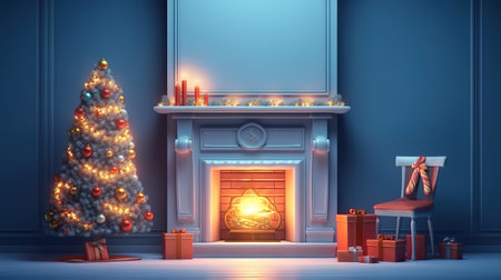 Side view portrait of charming little girl with pigtails decorating. Generative aiの素材