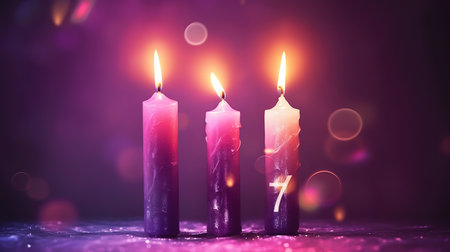 Advent Christian religion, christmas wreath with candles and decorations. Generative aiの素材