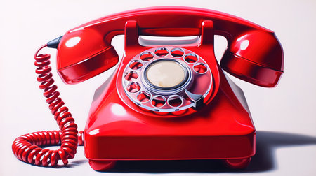Retro style telephone. Generative aiの素材