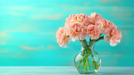Realistic rose flowers with leaves bouquet in transparent vase. Generative aiの素材