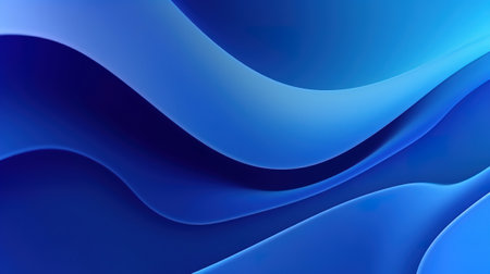 Abstract blue background with waves. Generative AIの素材