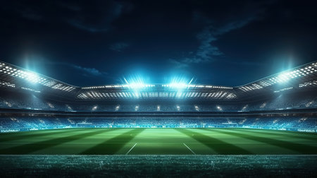 Realistic american footbal fieldの素材