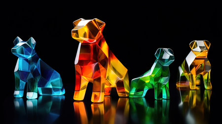 Glass Animals have nothing on these glass geometric shapesの素材