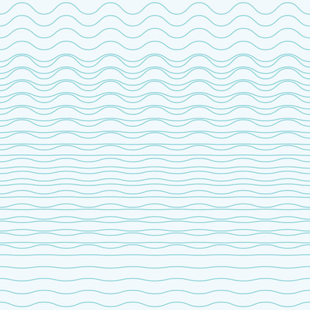 Vector texture of blue waves, seamless patternのイラスト素材