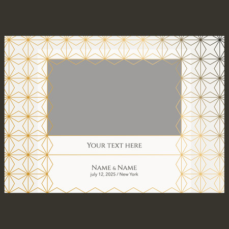 Frame design with space for photo and geometric backgroundのイラスト素材