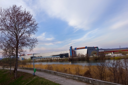 Pitesti mall - Euromall, placed near the Arges riveのeditorial素材