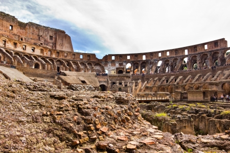 Roman empire ruins in Rome Italy - Colosseumの写真素材