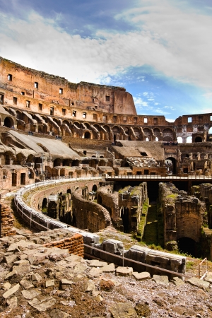 Roman empire ruins in Rome Italy - Colosseumの写真素材