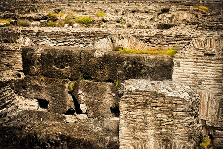 Roman empire ruins in Rome Italyの写真素材