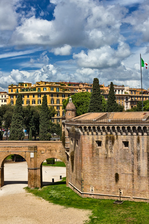 Part of Saint Angelo Castle in Rome Italyのeditorial素材