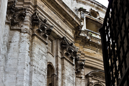 Architecture of Saint Peter Basilica in Vatican Rome Italyの写真素材