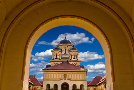 Alba Iulia coronation cathedral, dedicated to the Holy Trinity was built with the support of the Royal House of Romaniaの写真素材
