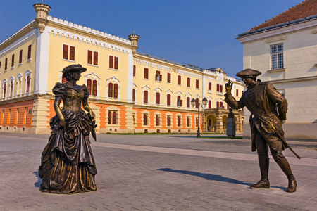 Historical city center of Alba Iulia, Transylvania, Romaniaのeditorial素材
