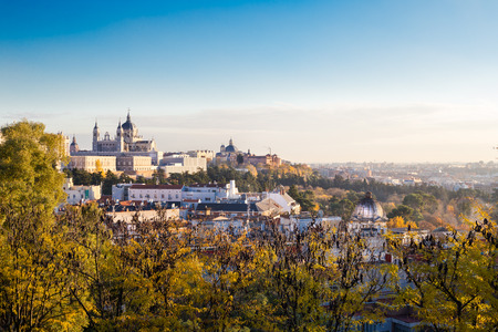 Fall colors over Spain capital Madrid