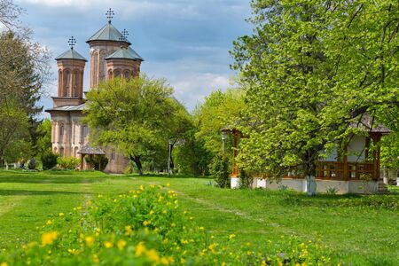 Picturesque monastery near Bucharest, placed on Snagov lake on a small island