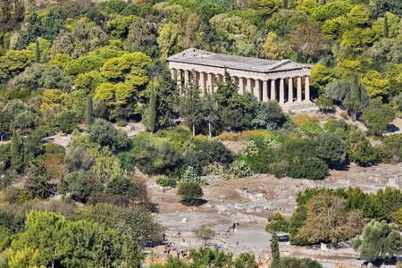 Temple of Hephaestus in greek Agora of Athensの写真素材