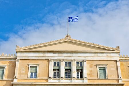 Hellenic Parliament in Athens Greeceの写真素材