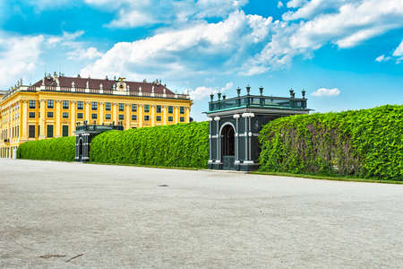 Vienna, Austria - Schoenbrunn Palace garden, a UNESCO World Heritage Site.のeditorial素材