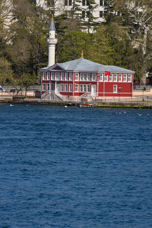 Beautiful administrative turkish building on Bosphorus strait in Turkeyの写真素材