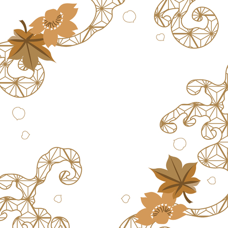 New Year decoration and ornaments illustration vector in Japanese style.のイラスト素材