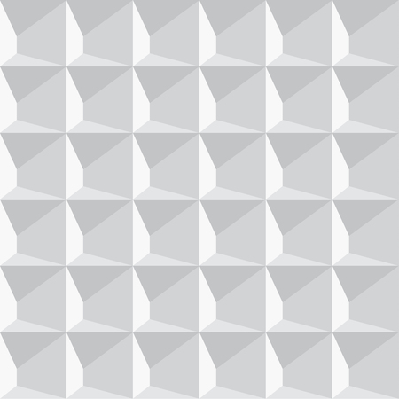 Gray geometric background vector. Square pattern with shadow texture.のイラスト素材