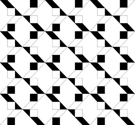 Black and white pattern vector. Retro geometric background. Line elements.