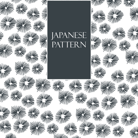 Japanese pattern vector. Blue geometric background.のイラスト素材