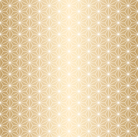 Gold Japanese pattern vector. Oriental background. Line elements. Gradient texture.のイラスト素材