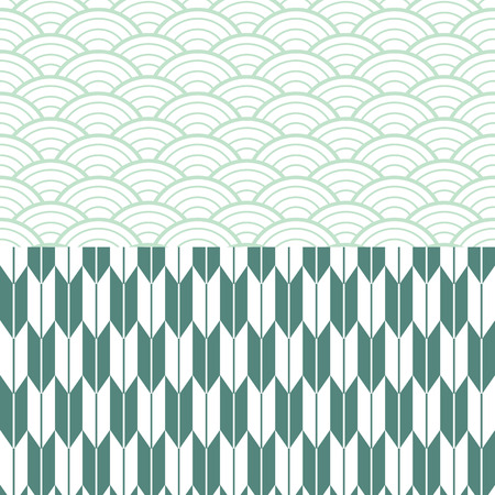 Japanese pattern template. vectorのイラスト素材