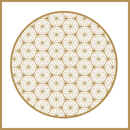 Japanese Gold background and pattern. The exquisitely delicate side of traditional woodwork style-rooms to create a stunning atmosphere.のイラスト素材