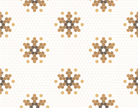 Tile pattern vector. Floral background. Flower elements.のイラスト素材